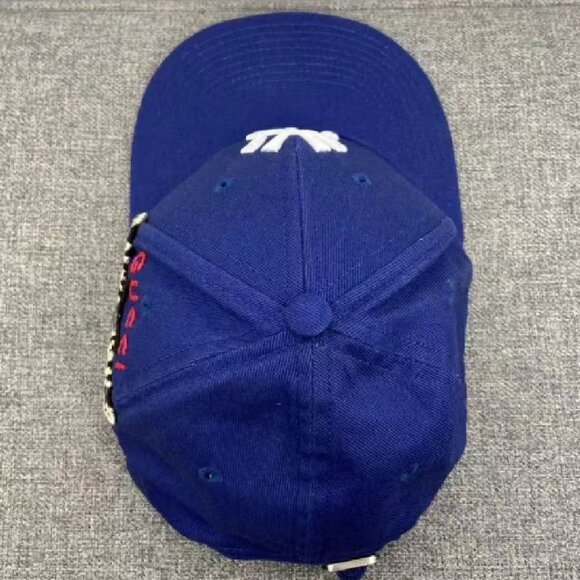 NWT Authentic Gucci x NFL Yankees Butterfly Embroidered Baseball Cap Hat Blue - Picture 5 of 6